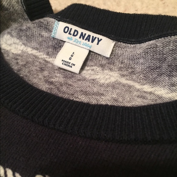 Navy sweater/sweatshirt with nautical rope design - Picture 3 of 4